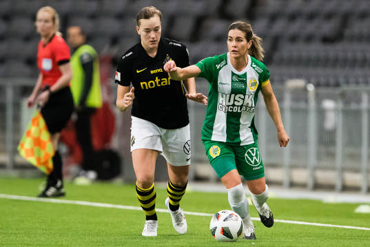 s Jenny Danielsson och Hammarbys Hanna Folkesson