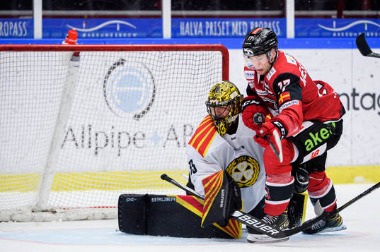 Malmö Redhawks Pathrik Westerholm och Brynäs målvakt