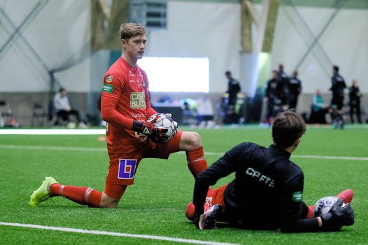 Varbergs målvakter Philip Mårtensson och August Strömberg