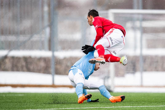 Malmö FFs Oscar Lewicki och Kalmars Romario Pereira Sipiao