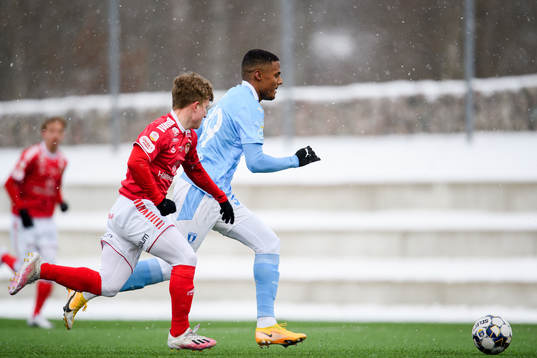 Malmö FFs Amin Sarr och Kalmars Lukas Rhöse