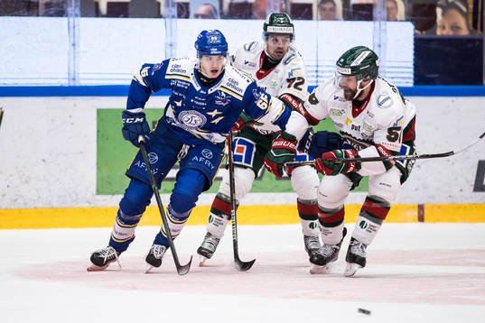 Leksands Nils Åman och Frölundas Patrik Carlsson och