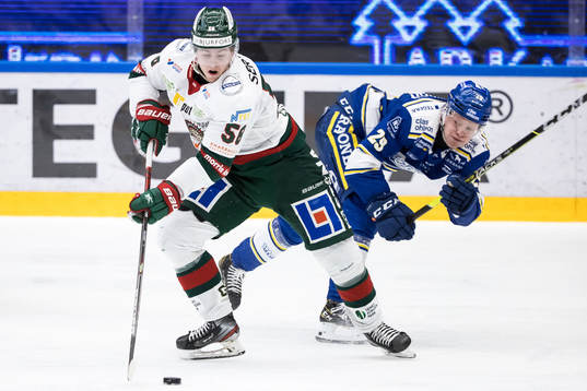 Frölundas Jonathan Sigalet  och Leksands Emil Heineman