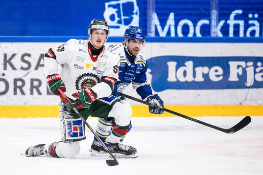 Frölundas Simon Hjalmarsson och Leksands Oskar Lang