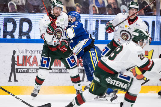 Frölundas Viktor Ekbom och Leksands Otto Paajanen
