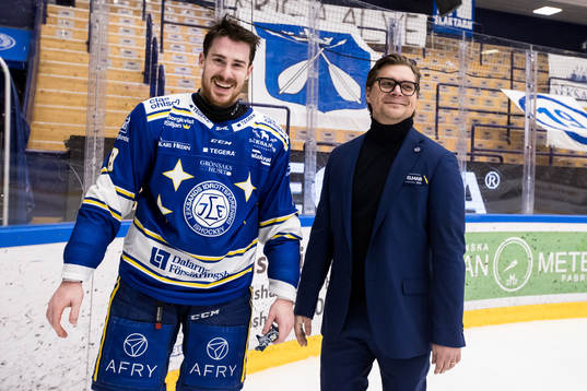 Leksands Matt Caito och Leksands tränare Björn Hellkvist