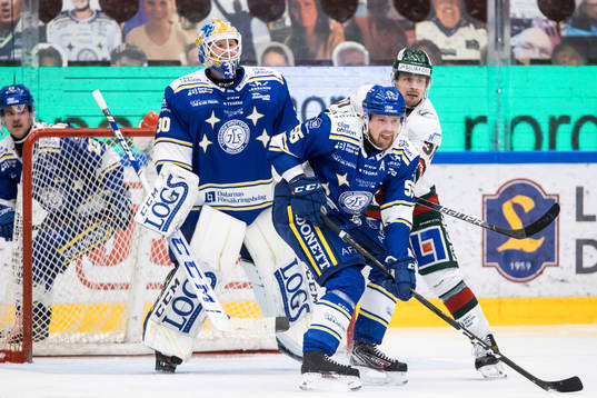 Leksands Jonas Ahnelöv och Frölundas Nicklas Lasu