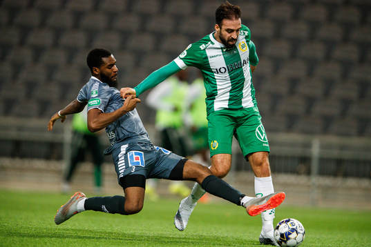 Brages Moses Makasi och Hammarbys Abdul Khalili