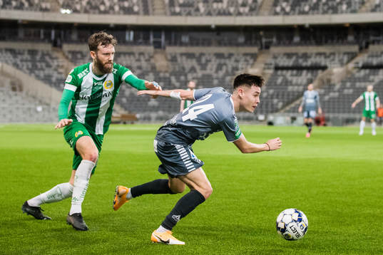Hammarbys Simon Sandberg och Brages Noa Williams