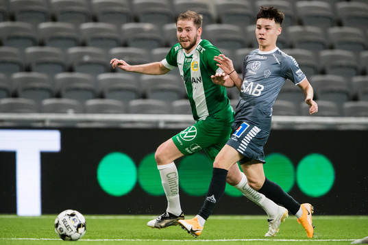 Hammarbys Darijan Bojanic och Brages Noa Williams
