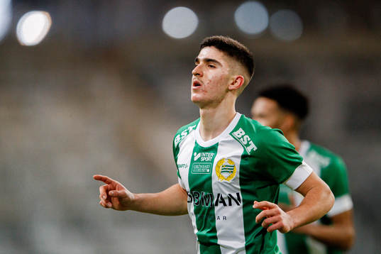 Hammarbys Mayckel Lahdo jublar