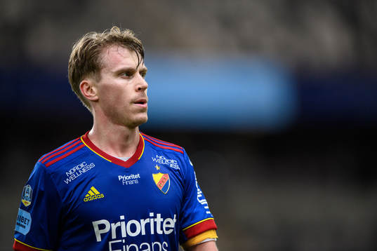 Djurgårdens Rasmus Schüller deppar