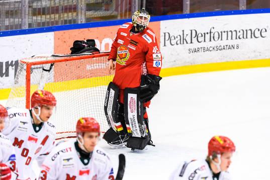 Almtunas målvakt Viktor Andrén deppar