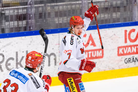 Modos Tobias Åhström jublar