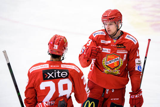 Almtunas David Karlström och Tobias Liljendahl jublar