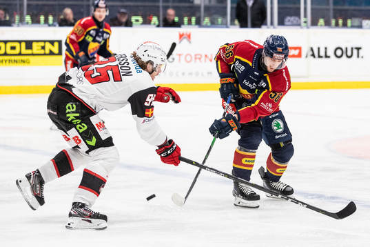 Malmö Redhawks Carl Persson och Djurgårdens Robin Norell