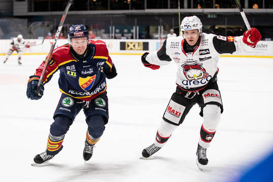 Djurgårdens Tobias Ekberg och Malmö Redhawks Johan