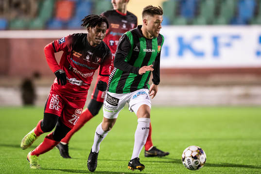 Trollhättans Frederick Ofori och GAIS Nikola Ladan