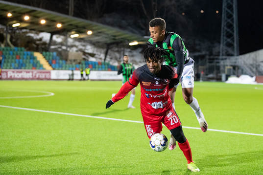 Trollhättans Frederick Ofori och GAIS Nuha Jatta