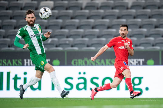 Hammarbys Mads Fenger och IFK Norrköpings Christopher Telo