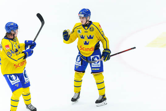 Nils Lundkvist of Sweden celebrate Joel Persson