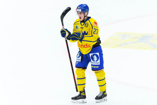 Nils Lundkvist of Sweden celebrates