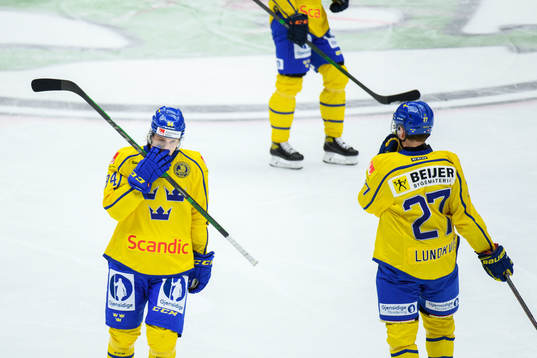 Joel Persson of Sweden looks dejected