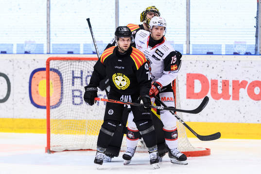 Brynäs Chad Billins och Malmö Redhawks Axel Wemmenborn