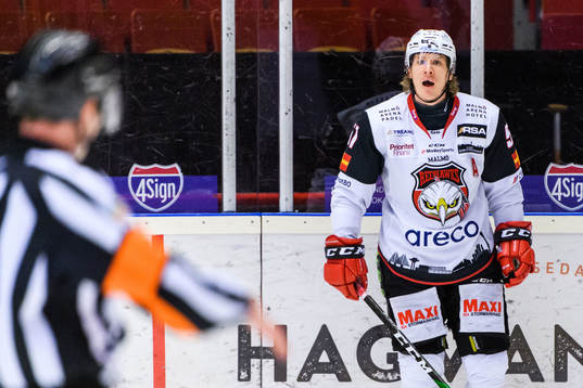 Malmö Redhawks Emil Sylvegård reagerar