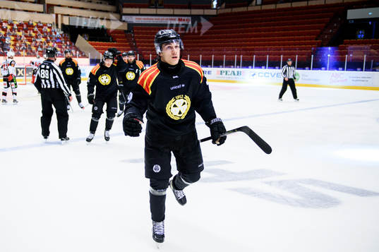 Brynäs Oscar Birgersson jublar