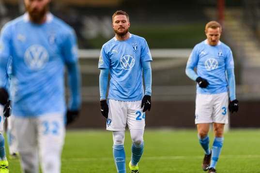Malmö FFs Lasse Nielsen och Franz Brorsson deppar