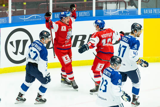 Matej Blumel and Petr Kodytek of Czech Republic celebrate