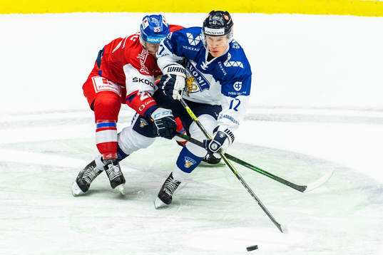 Anton Lundell of Finland and Radan Lenc of Czech Republic