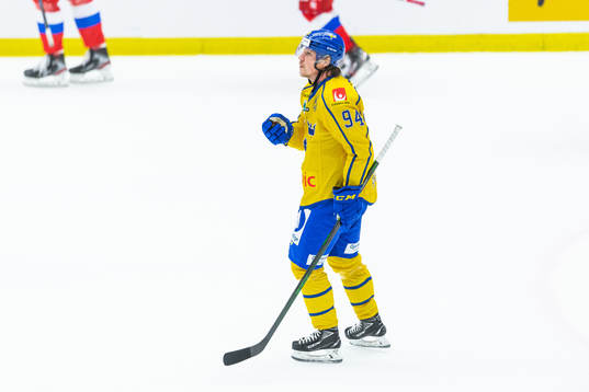 Joel Persson of Sweden looks dejected