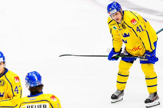 Daniel Viksten of Sweden looks dejected