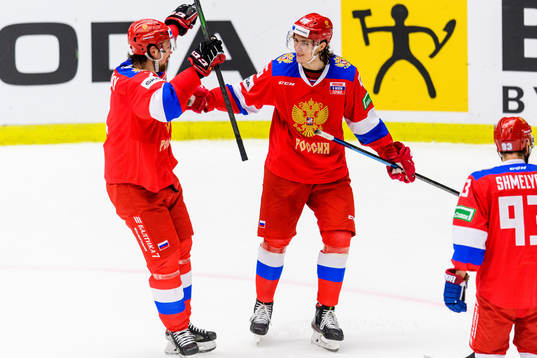 Danila Moiseyev of Russia celebrates