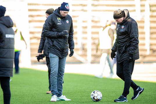 Helsingborgs Andreas Granqvist och tränare Jörgen