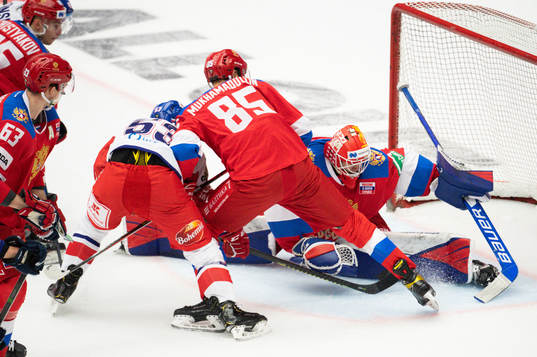 Michael Spacek of Czech Republic scores Shakir