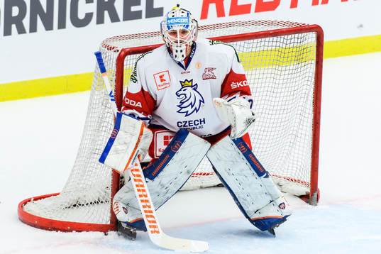 Goalkeeper Dominik Hrachovina of Czech Republic