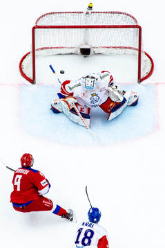 Nikita Chibrikov of Russia scores 5-3