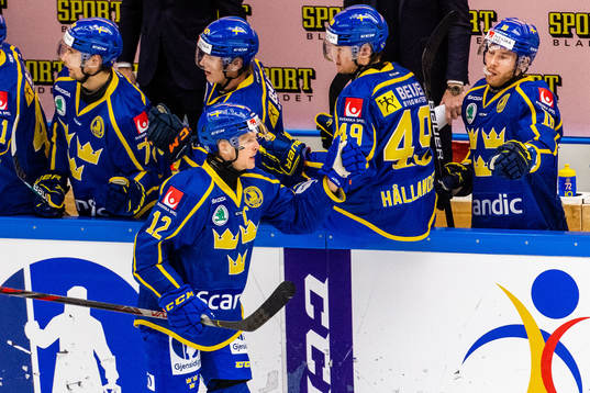 Max Friberg of Sweden celebrates