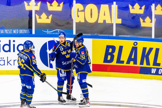 Max Friberg of Sweden celebrates