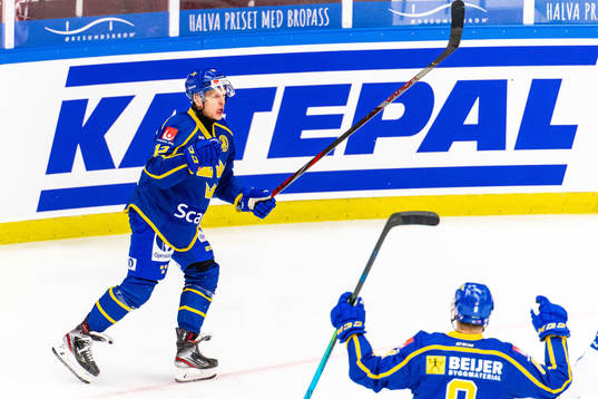 Max Friberg of Sweden celebrates