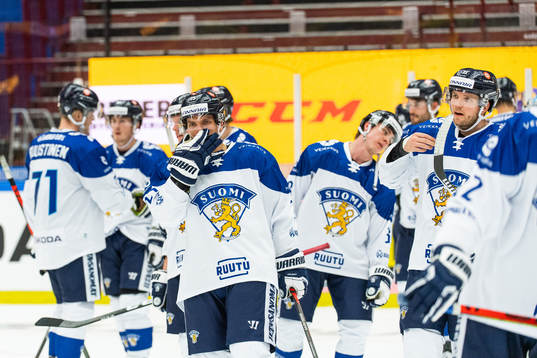 Jere Karjalainen of Finland looks dejected