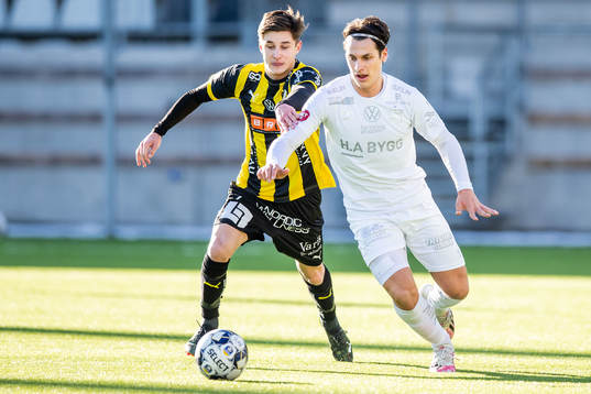 Häckens Leo Bengtsson och Örgrytes Kevin Ackermann