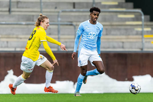 under träningsmatchen i fotboll mellan Malmö FF och