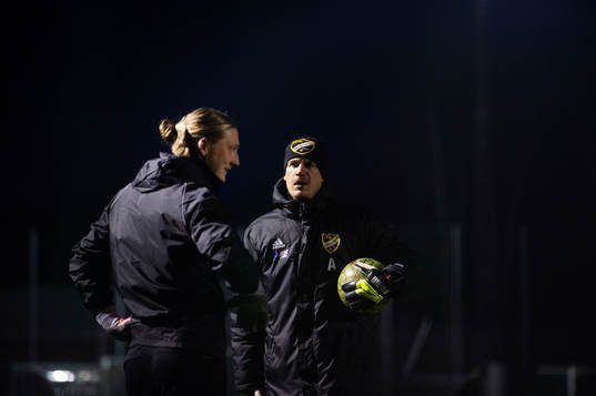 IFK Hässleholms nye målvaktstränare Johan Dahlin och