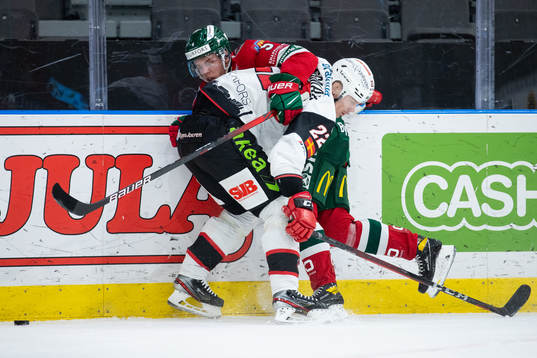 Frölundas Filip Johansson och Malmö Redhawks Lars Bryggman