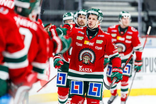 Frölundas Max Friberg jublar