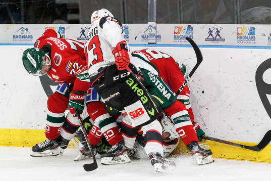 Malmö Redhawks Christoffer Forsberg mot Frölundas Patrik